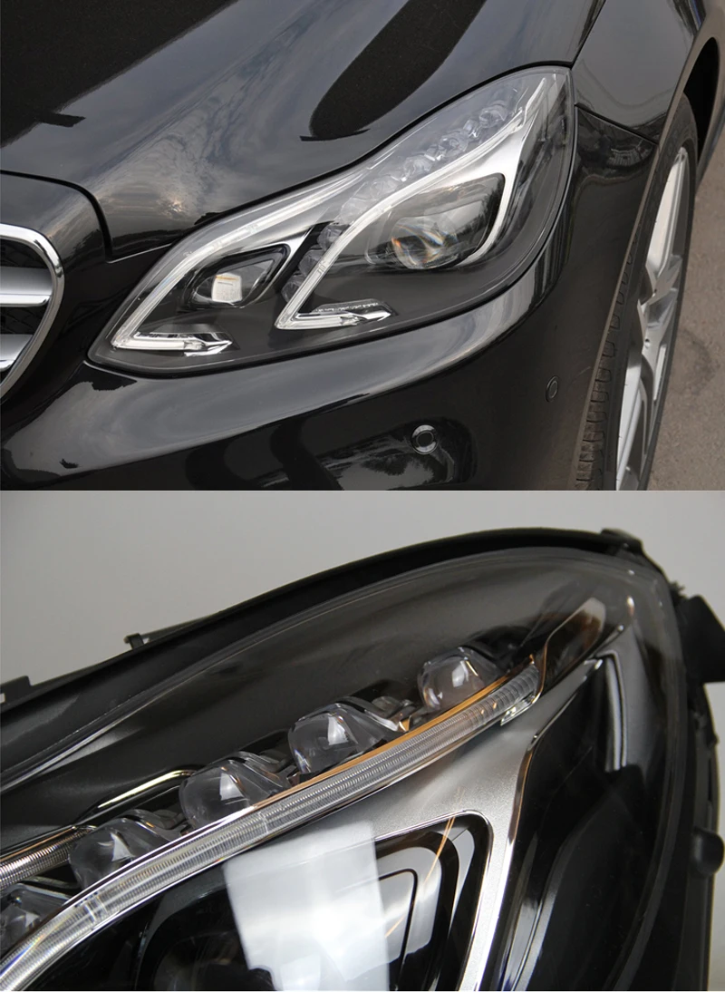 Для Benz Class E W212 E200 E260 E300 фары- автомобильный Стайлинг светодиодные фары drl H7 hid Биксеноновые линзы ближнего света