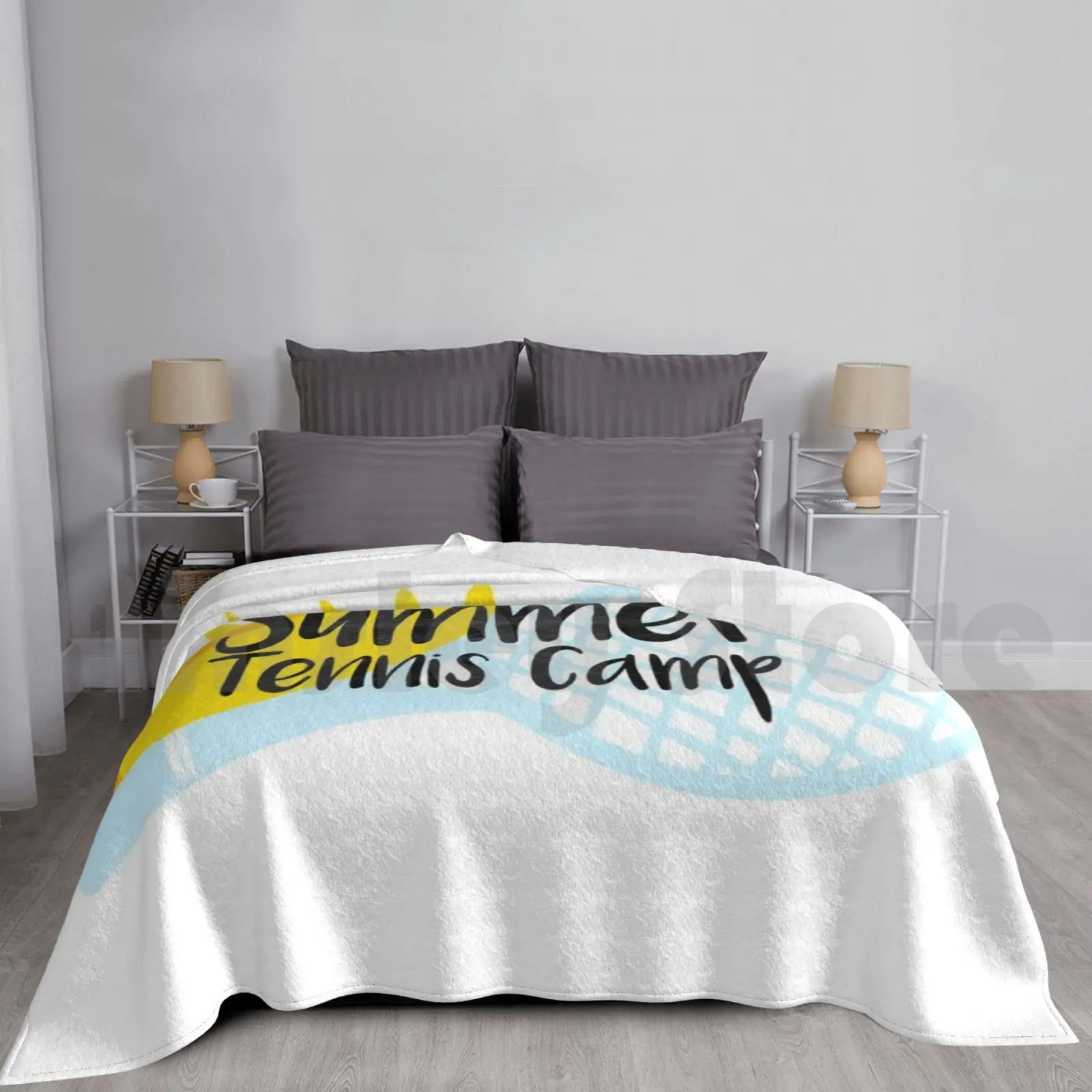 

Summer Camp 2021 Blanket For Sofa Bed Travel Tennis Summer Camp Kids