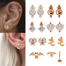 1 шт. Козелок Уха кольца для хряща спираль Ювелирная губная серьга пирсинг 1,2*8*4 мм шпильки для губ Грач мочка пирсинг ювелирные изделия для тела стальные серьги