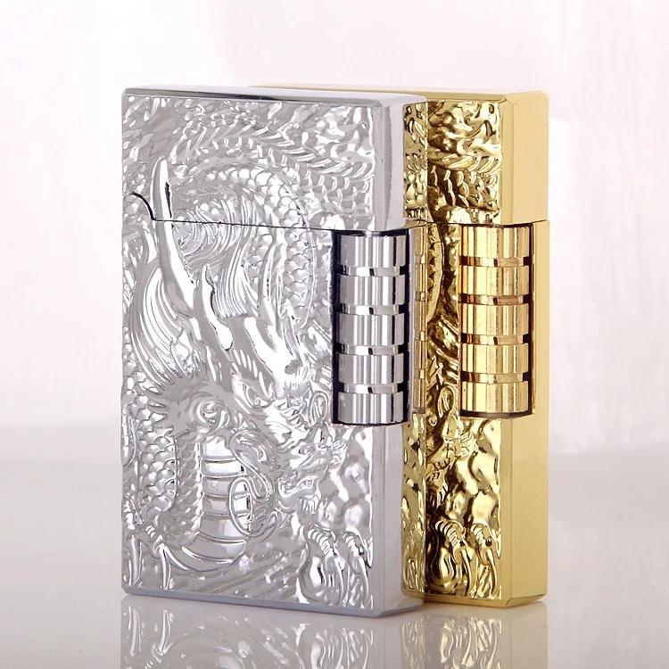 Gas Lighter Firestone Loud Metal Cigar Smoking Lighters Cigarettes Accessories Square Side Slip Wheel Mini Lighters