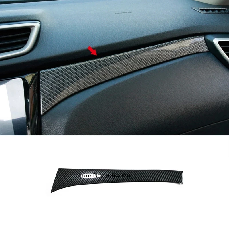 

ABS Carbon Fibre For Nissan Qashqai J11 Rogue Sport 2014-2020 Accessories Car Central Control Panel Strip Cover Trim Car styling
