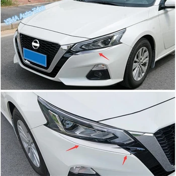 

Yimaautotrims For Nissan Altima Teana 2019 2020 Stainless Steel Accessory Front / Rear Lights Lamp Eyelid Eyebrow Cover Trim