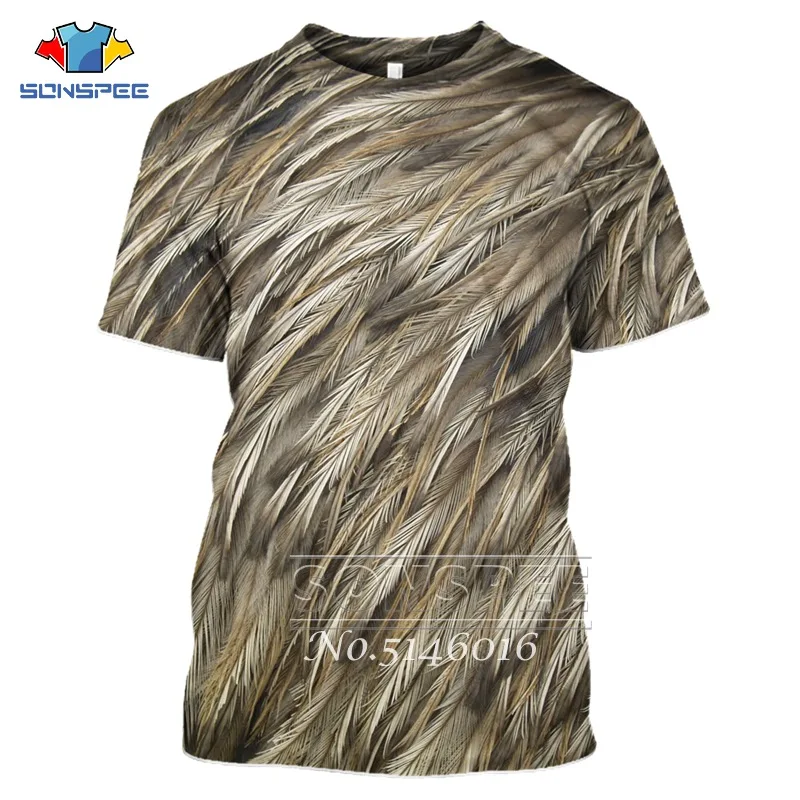 

SONSPE Animal feathers funny 3D Print Harajuku T-shirt Unisex tee Vest/Sweatshirt/zip hoodie Child Baby Casual t shirts top X28