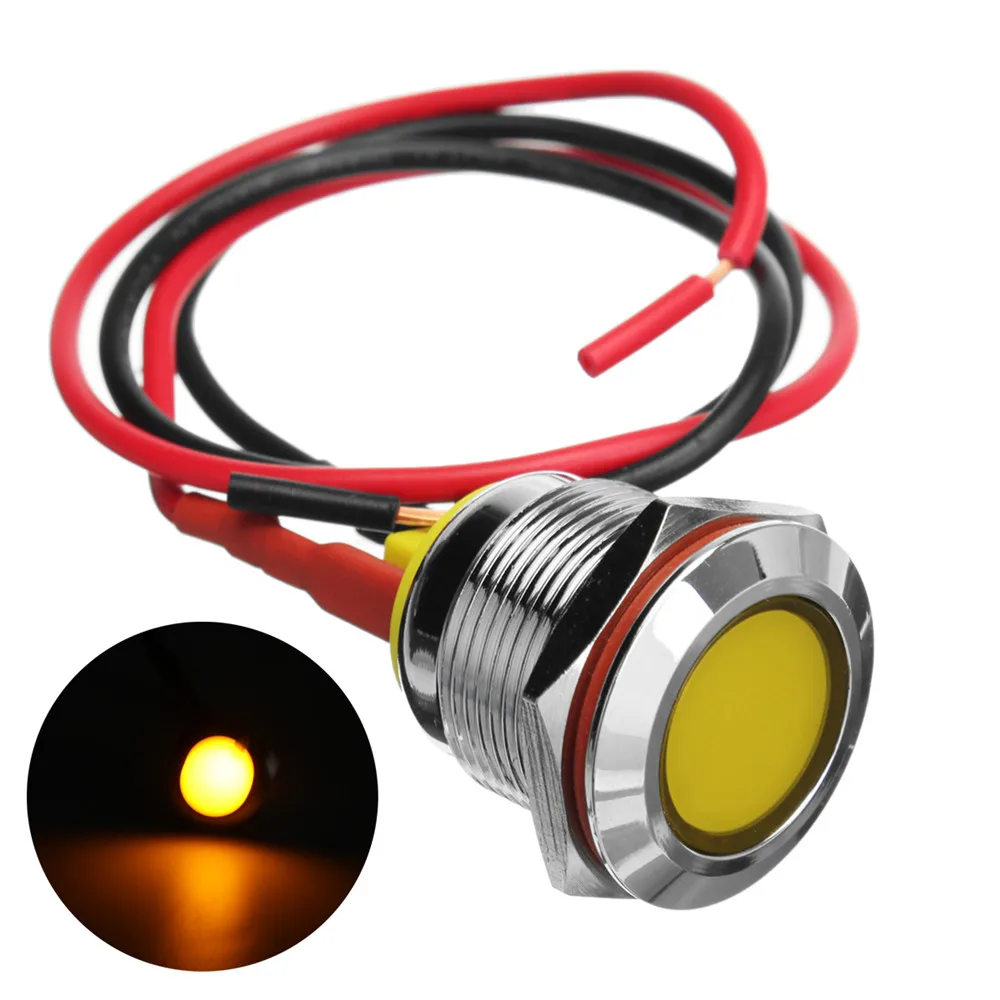 YELLOW 1 шт. Водонепроницаемый подводный светодиодный свет для лодки DC 6V 19mm IP67 Бассейн, пруд фонтан свет Рыбалка Свет - Испускаемый цвет: YELLOW