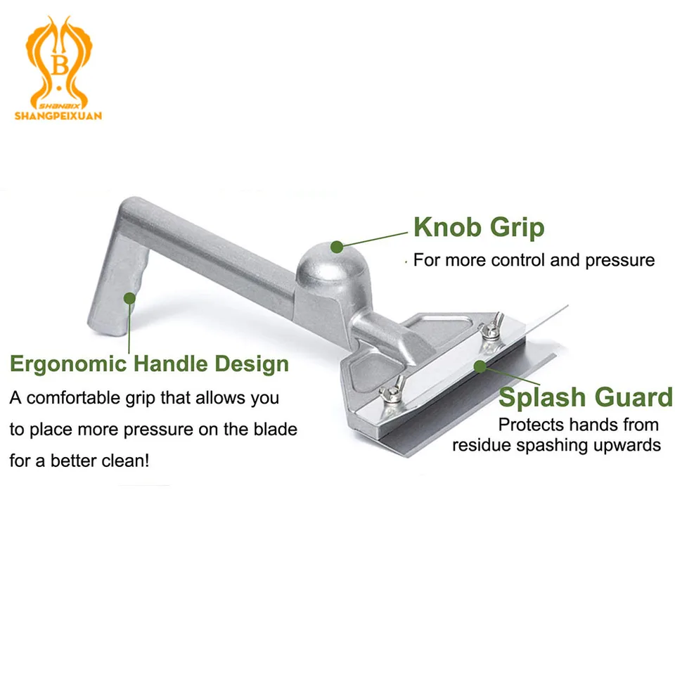 Lacor 67034 Professional Grill Scraper - Cast Aluminum With Interchangeable Blades