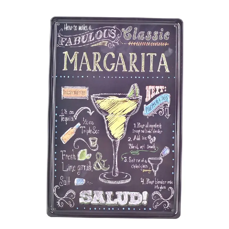 Shots велосипед мартини Mojito 3D винтажный металл с тиснением оловянные знаки бар паб кафе Декор тарелки настенные наклейки для уборной железной живописи - Цвет: E068