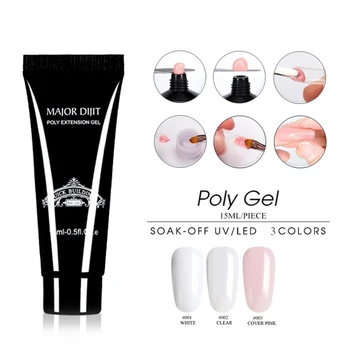 

15 ML NailNail UV Gel Polish For Finger Extension Nail Crystal Jelly Gel Nail Art Varnish Nail Polish Builder