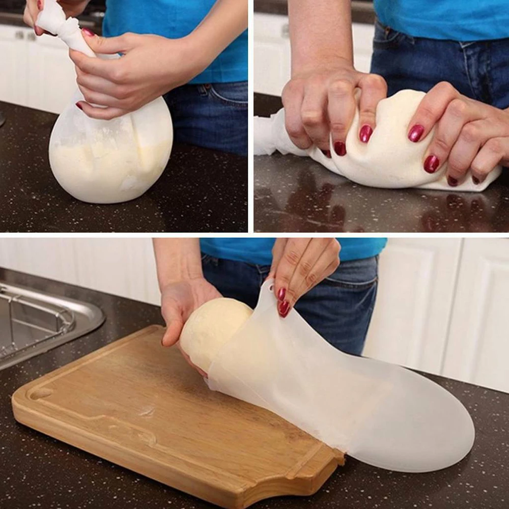 

Non-stick silicone knead the dough face bag small food grade face bag insurance wake up bag home DIY baking tools