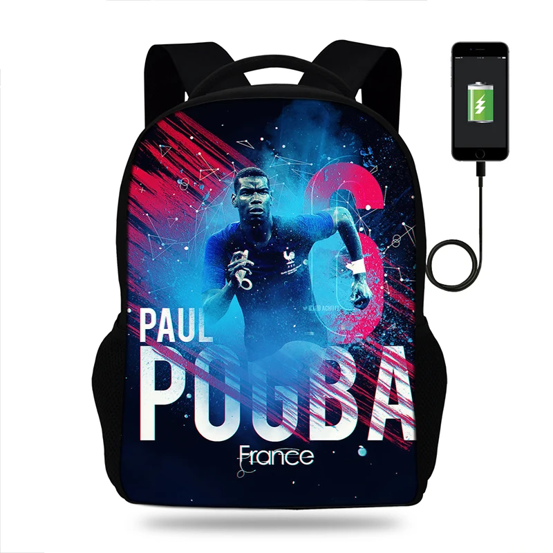 Школьные рюкзаки Paul Pogba для мальчиков ранец с футбольной звездой детей