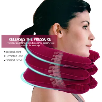 

Neck Stretcher Support Cushion Inflatable Cervical Vertebra Traction Soft Travel Neck Pain Release Tractor Neck Posture Correcti