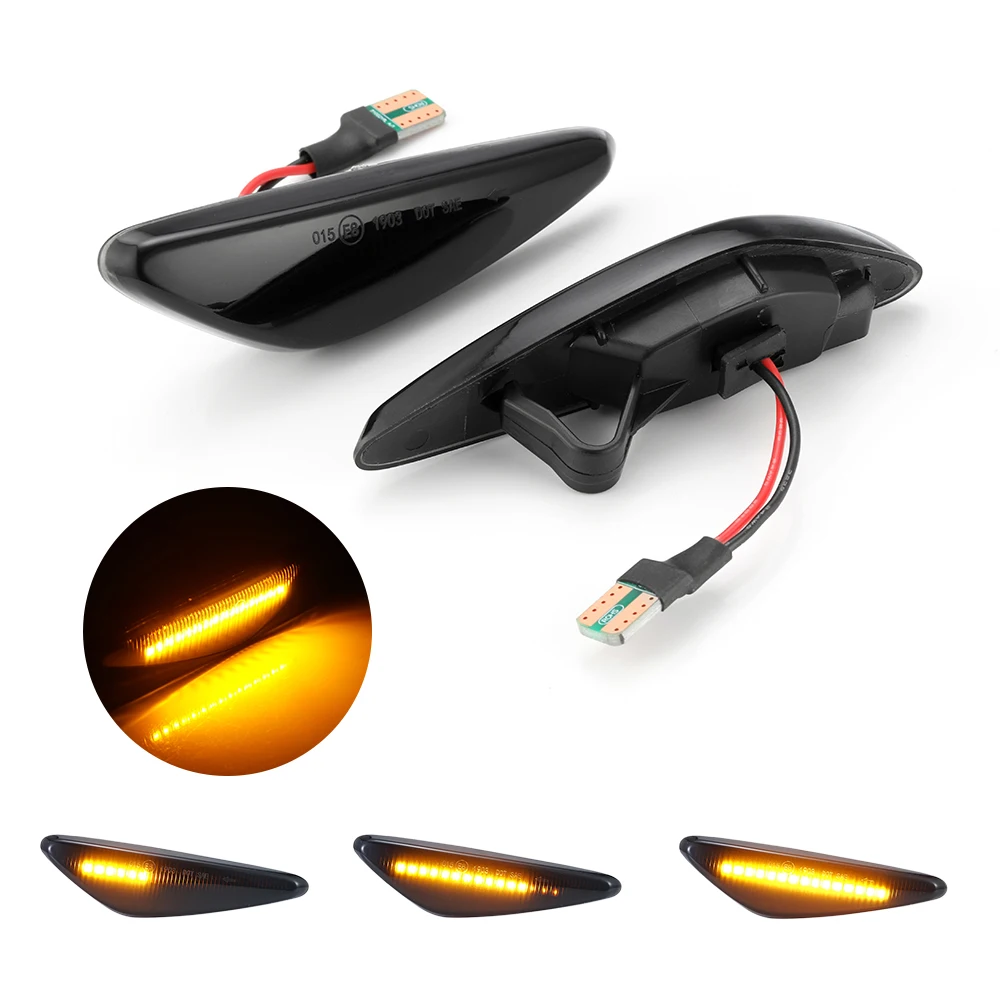 2 pièces LED clignotants dynamiques de voiture pour Mazda 5 CW 6 GH MX-5 ND RX-8 feux de position latéraux de voiture pour Fiat 124 Spider Abarth