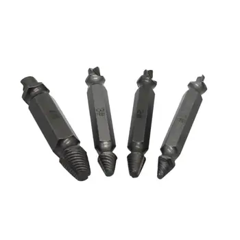 

4pcs/set Double Side Screw Extractor Drill Bits Guide Broken Damaged Out Remover