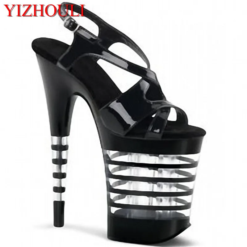 20cm Hand Made Fashion High Heel Shoes Sexy Clubbing Snow Exotic Dancer