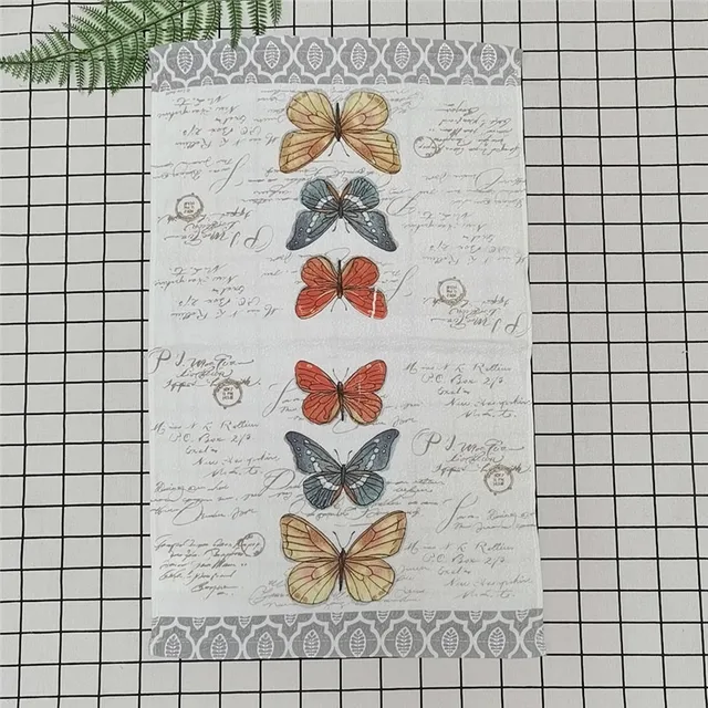 1Pc 41x64cm Cotton Tea Towel Dish Cleaning Cloth Colorful Printed Napkins Cooking Tools Kitchen Towels Style 7