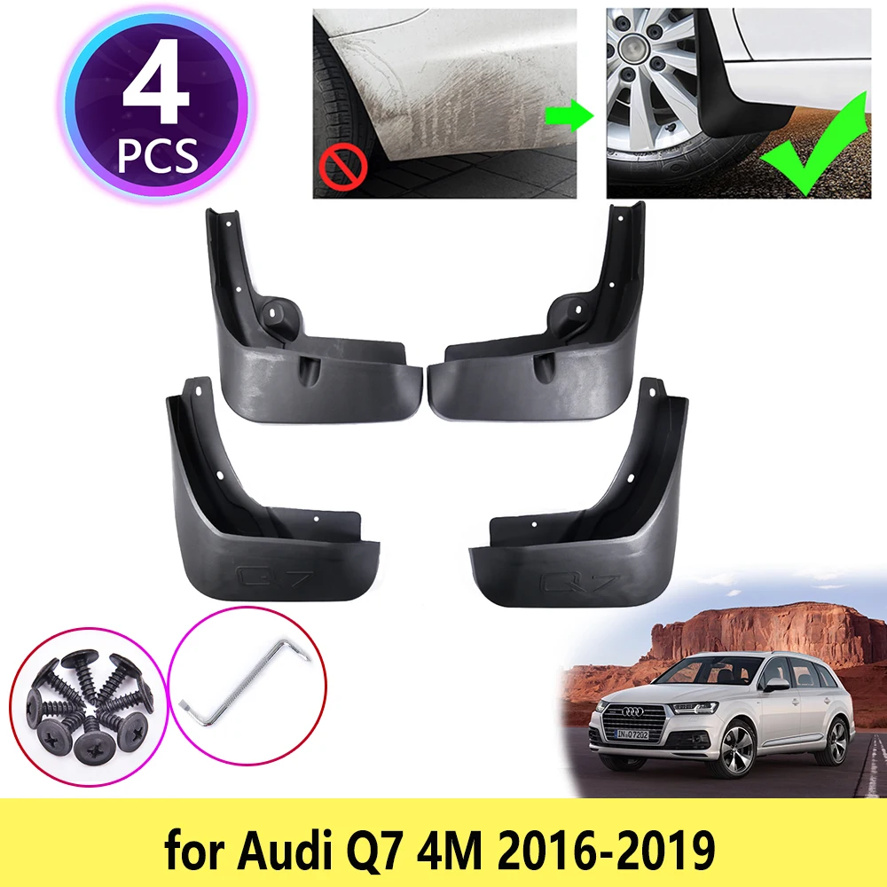 

4PCS for Audi Q7 4M 2016 2017 2018 2019 Mudguards Mudflaps Fender Guards Splash Mud Flaps Guard Front Rear Wheel Car Accessories