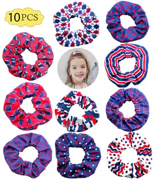 

free shipping 10pcs 5.5‘‘ sport football softball fun scrunchies inspired girl made of hair pattern for hair scrunchies navy red