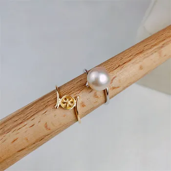 

Classic Rings Resizable Design Rings Base 925 Silver Pearl Rings Settings Women DIY Pearl Rings Accessory No Pearl