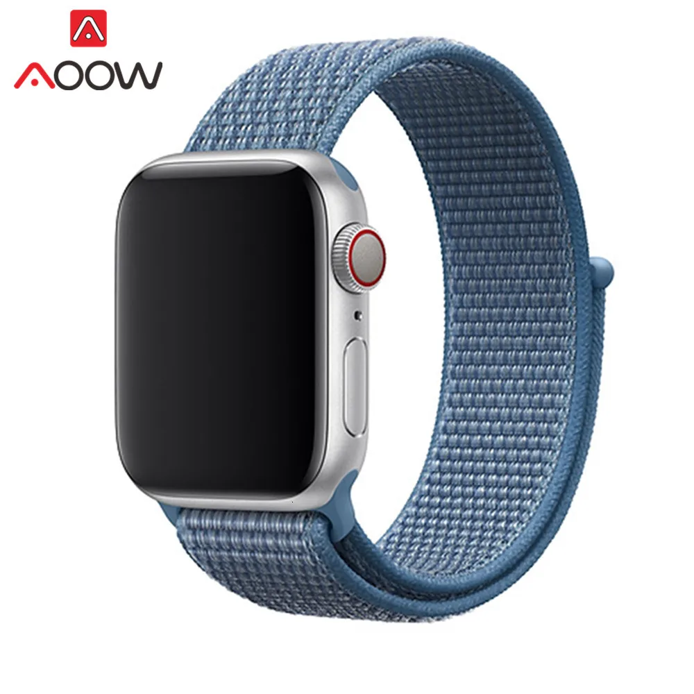 Цветной нейлоновый ремешок для часов Apple Watch 38 мм 42 мм 40 мм 44 мм тканый холщовый ремешок на липучке браслет для часов iwatch 1 2 3 4
