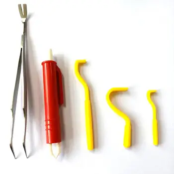 

Dog Tick Remover Pack x 5 Flea Tick Tweezers Clip Remover Hook Tool Ticks Tool Hair Groom Care Suit Stainless Steel Tick Hook