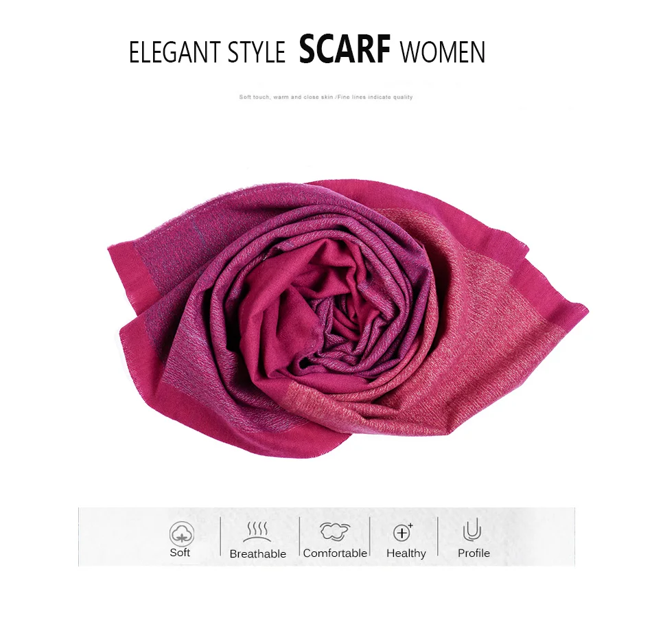 FS модный пэчворк головной Обертывания шарфы для женщин для зимние теплые Grwwn розовый мусульманский хиджаб шарф Кашемир с кисточкой Bufandas