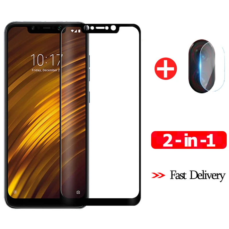 

9H Protective-Glass Pocophone F1 Screen-Protector Tempered-Glass For Xiaomi F1 pocofon F 1 Glass + Poco f1 Camera Lens Film