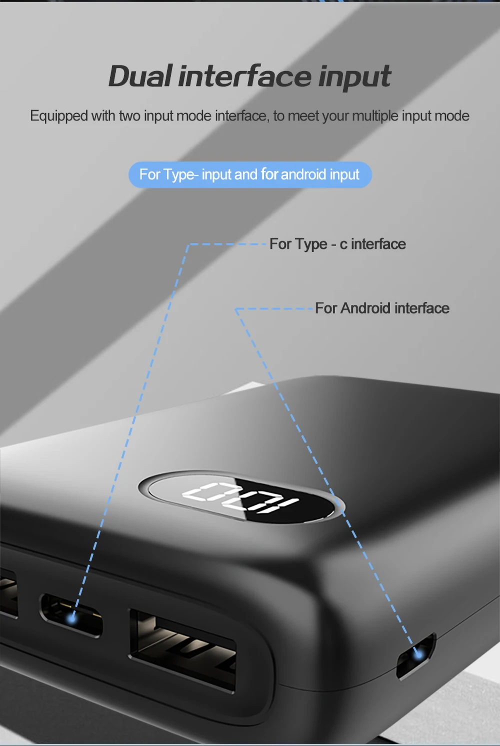 13800 мАч mi ni power Bank USB TYPE C Быстрая зарядка светодиодный дисплей маленький внешний аккумулятор power bank для iPhone Xiaomi mi повербанк
