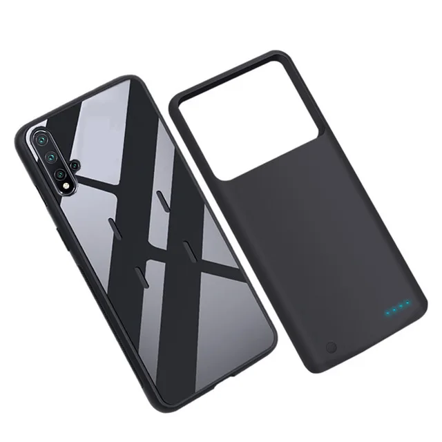 Для huawei Nova 5 Pro Чехол для аккумулятора, отдельное Беспроводное зарядное устройство, зарядное устройство, чехол для huawei Nova 5, блок питания - Цвет: Черный
