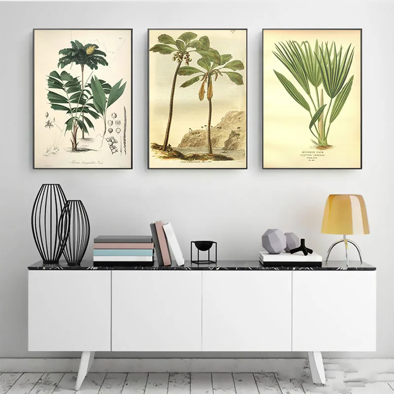 

Home Decoration Nordic Style Modern Plant Kind Canvas Painting Pictures Wall Art Prints Simple Modular Poster For Living Room