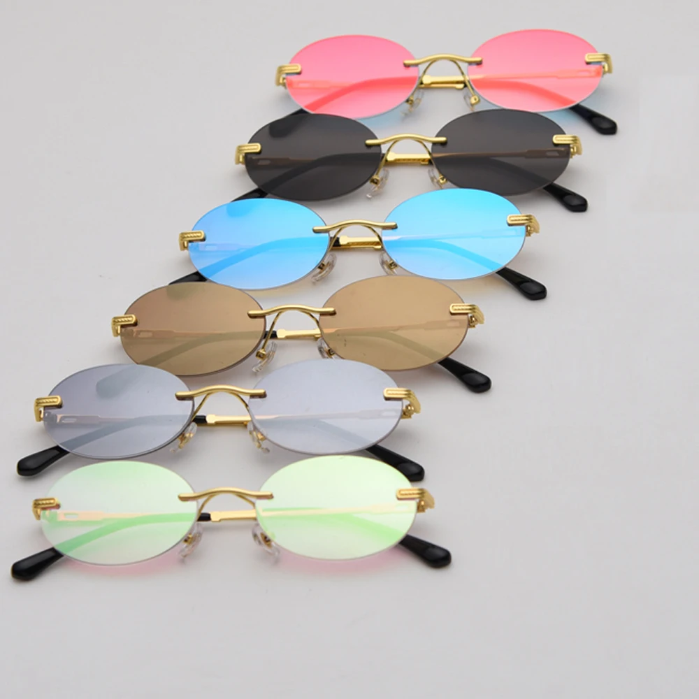 Rimless round metal sunglasses | Fendi Eyewear