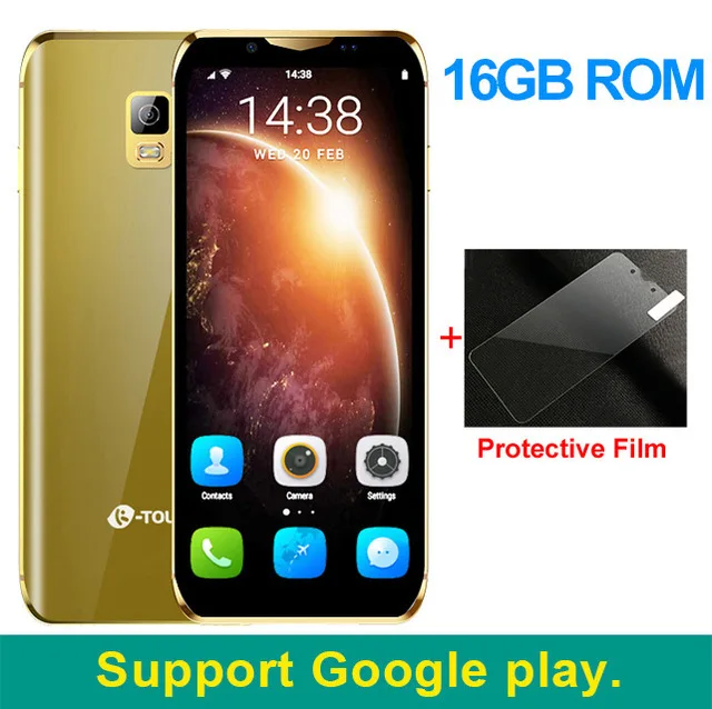I10s 2 16GB Gold K-Touch i10S маленький сотовый телефон разблокированный мини-смартфон android 6,1 Google Play мобильные телефоны MTK6580 четырехъядерный смартфон - Цвет: I10s 2 16GB Gold