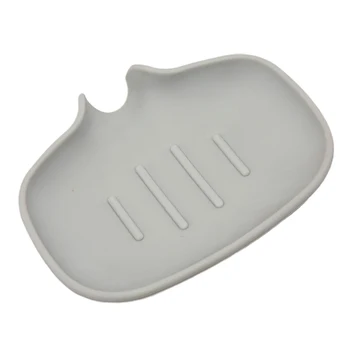 

Bathroom Holder Kitchen Modern Organizer Soap Box Silicone Anti Slip Shower Soft Draining Waterfall Container Storage Tray