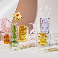 Nordic kreative farbige glas vase ornamente kreative hydrokultur transparent blume trockner hause wohnzimmer dekoration