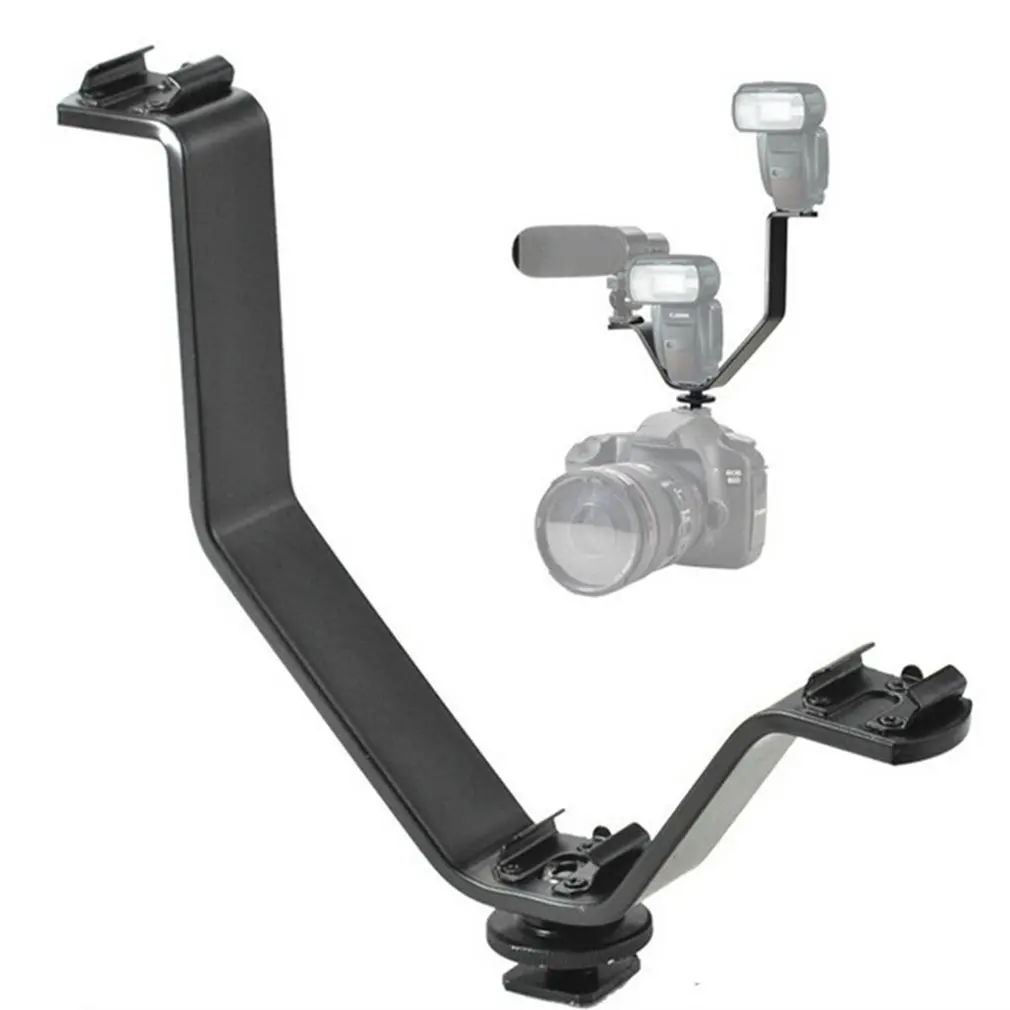 VL-125 125 мм DSLR тройной Горячий башмак V кронштейн для вспышки для видеофонарей микрофоны мониторы для камер Видеокамеры