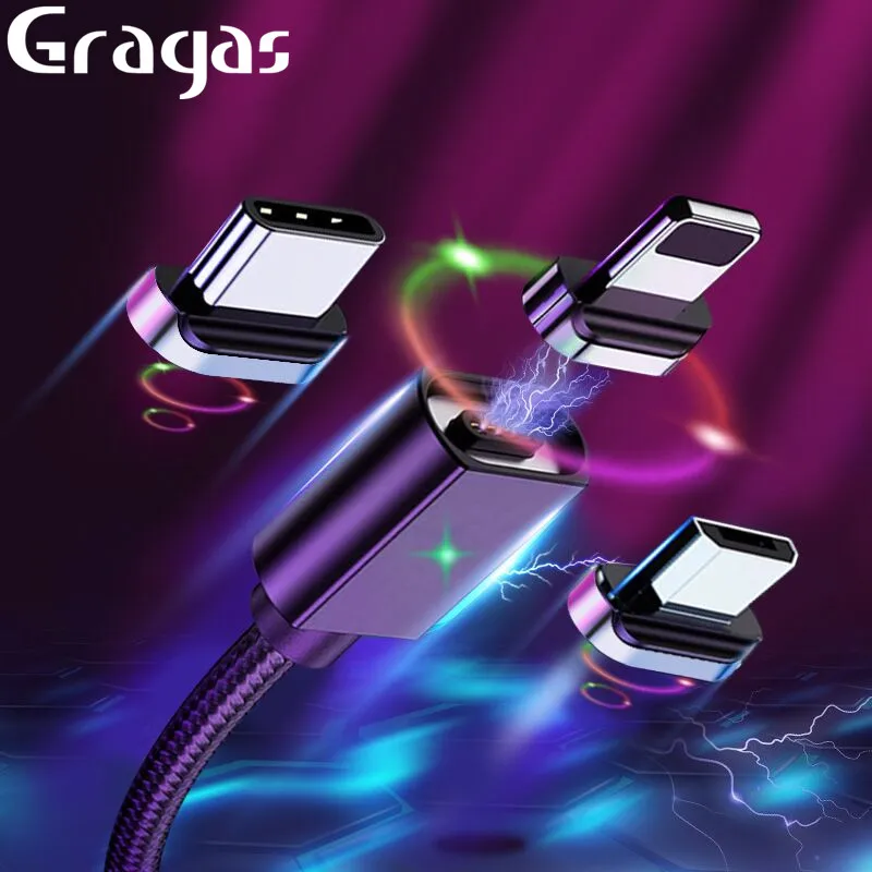 

Gragas Magnetic Micro USB Cable For iPhone Samsung Fast Charging Data Wire Cord Magnet Charger USB Type C Mobile Phone Cable