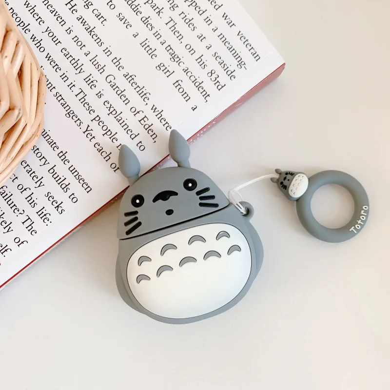 totoro 3 Милый силиконовый чехол для AirPods, Bluetooth, чехол для наушников для Apple Airpods 2, мультяшный защитный чехол, роскошный дизайн, 3D Грин Тоторо - Цвет: totoro 3