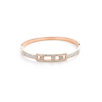

Fashion Jewelry Titanium steel Bangles, Rose gold titanium steel bracelet, Student titanium steel bracelet, Do not fade.