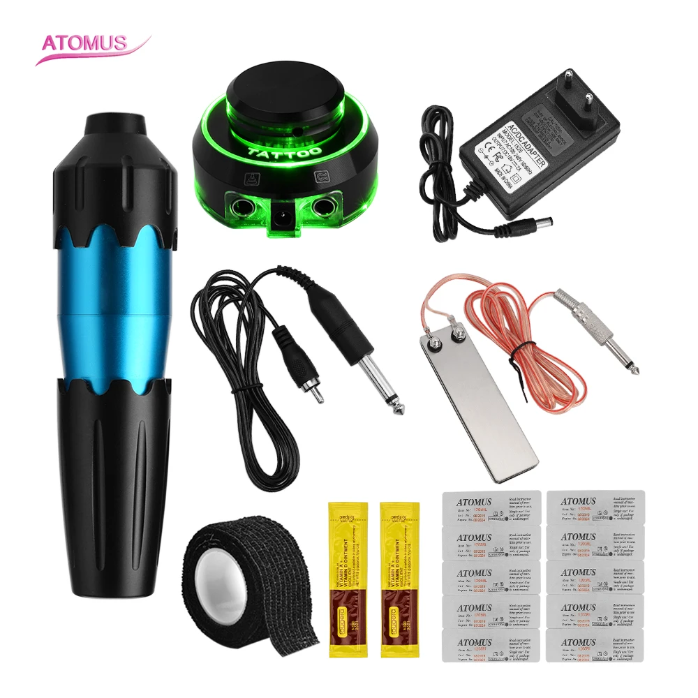 

Professional Tattoo Rotary Machine Pen Set Tattoo Needle Cartridges Kit LCD Power Pedal Tattoo Supply Permanent Makeup Machine
