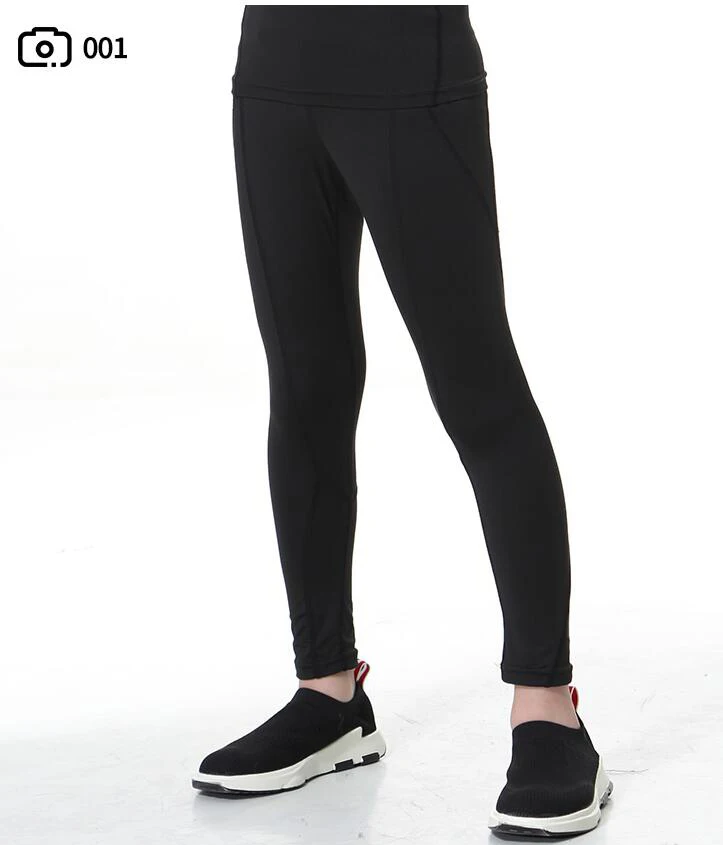 001 black pants Fanceey/зимнее детское термобелье для мальчиков; компрессионный комплект; теплое термобелье; Детские подштанники; одежда для фитнеса и тренажерного зала - Цвет: 001 black pants