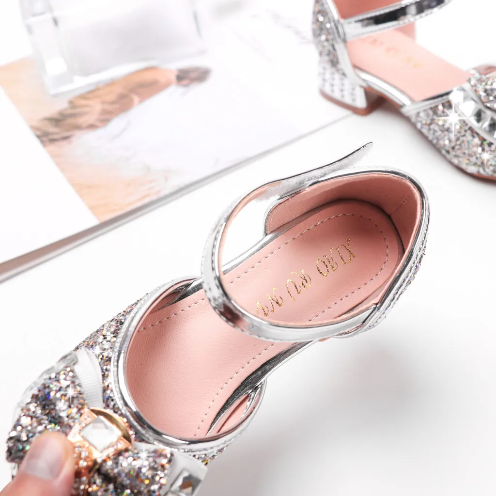 Mini Melissa/детские сандалии для девочек; Летняя обувь; детская обувь для маленьких девочек с жемчужинами и кристаллами; обувь для принцессы сандалии