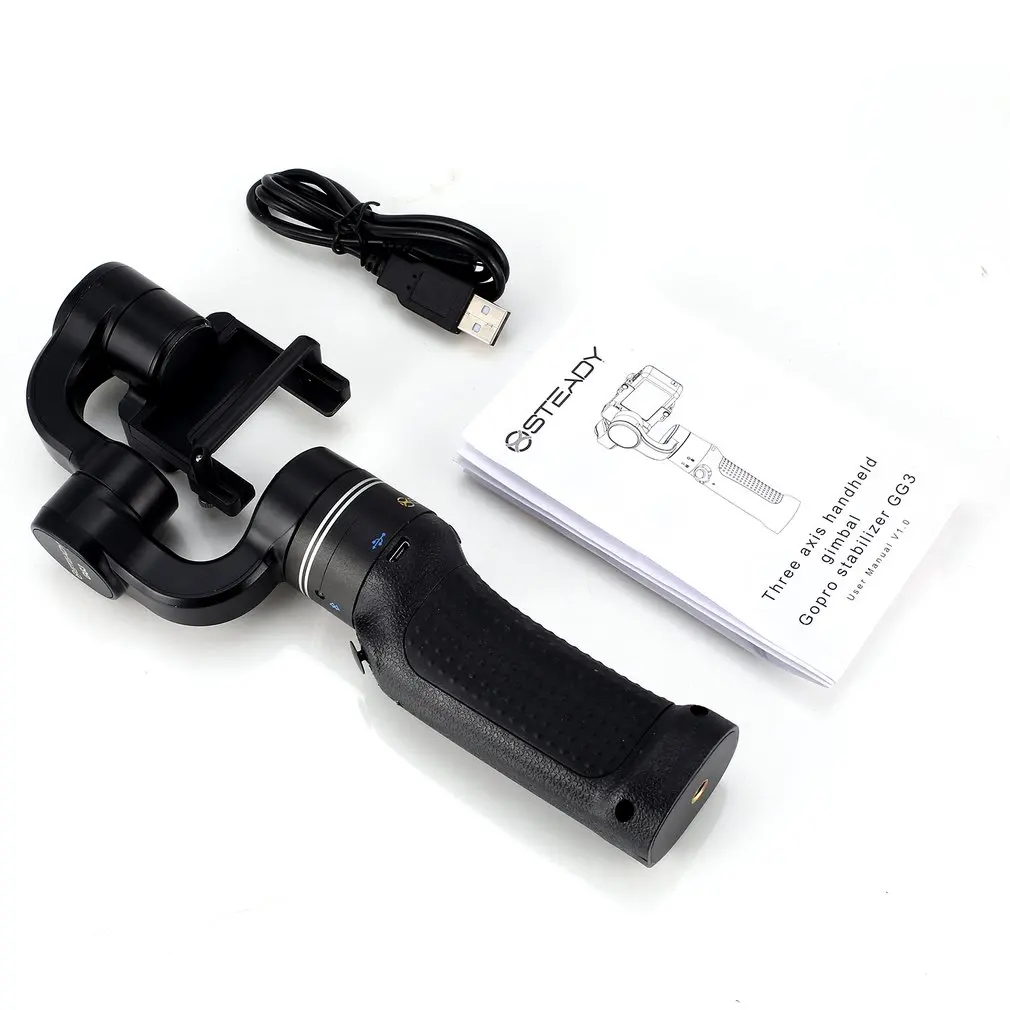  2019 Xsteady Smartphone Selfie Brushless Stabilizer GG3 Handheld 3-Axis Gimbal Suit for GOPROXiao Y