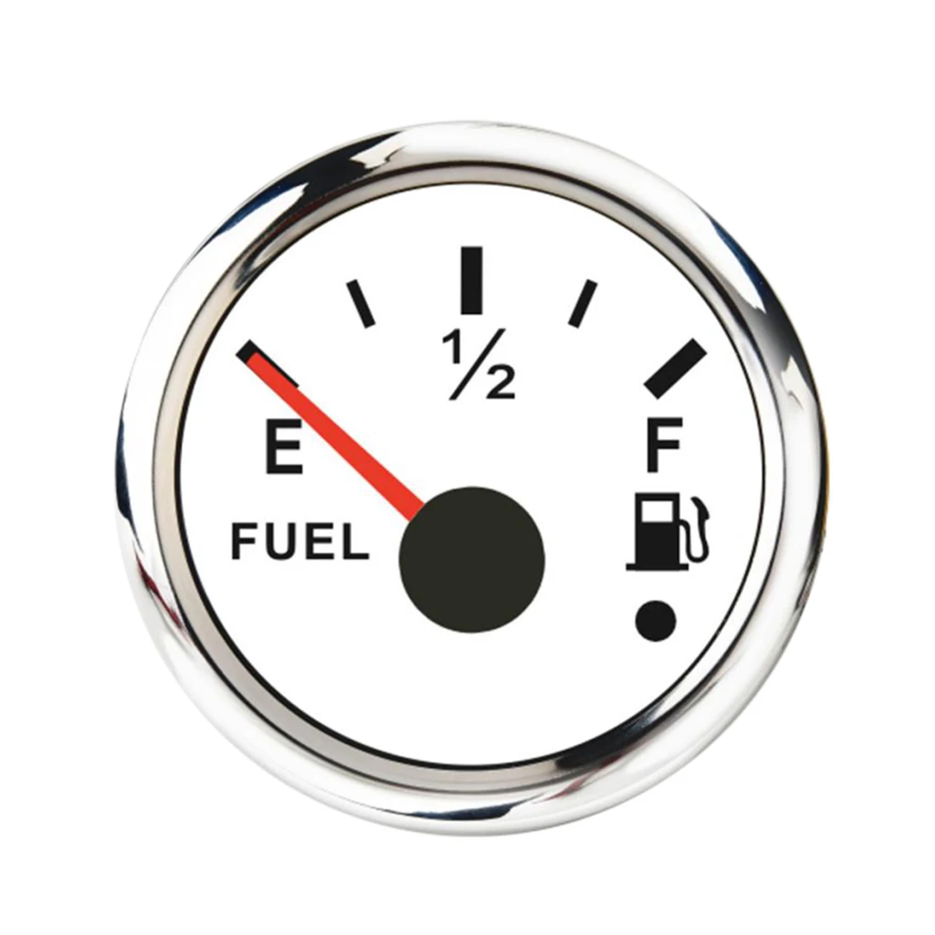 Universal Fuel Level Gauges,  E-1/2-F Fuel Level Meters, 0-190ohm, Waterproof Fuel Gauges for Auto Boat