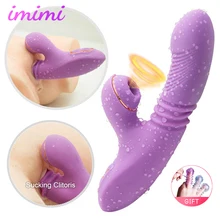 Double Penetration Vaginal Vibrator Heating Dildo Magic Wand Stimulate Clitoris Massager Sex Nipple Sucker Vibrators for Women