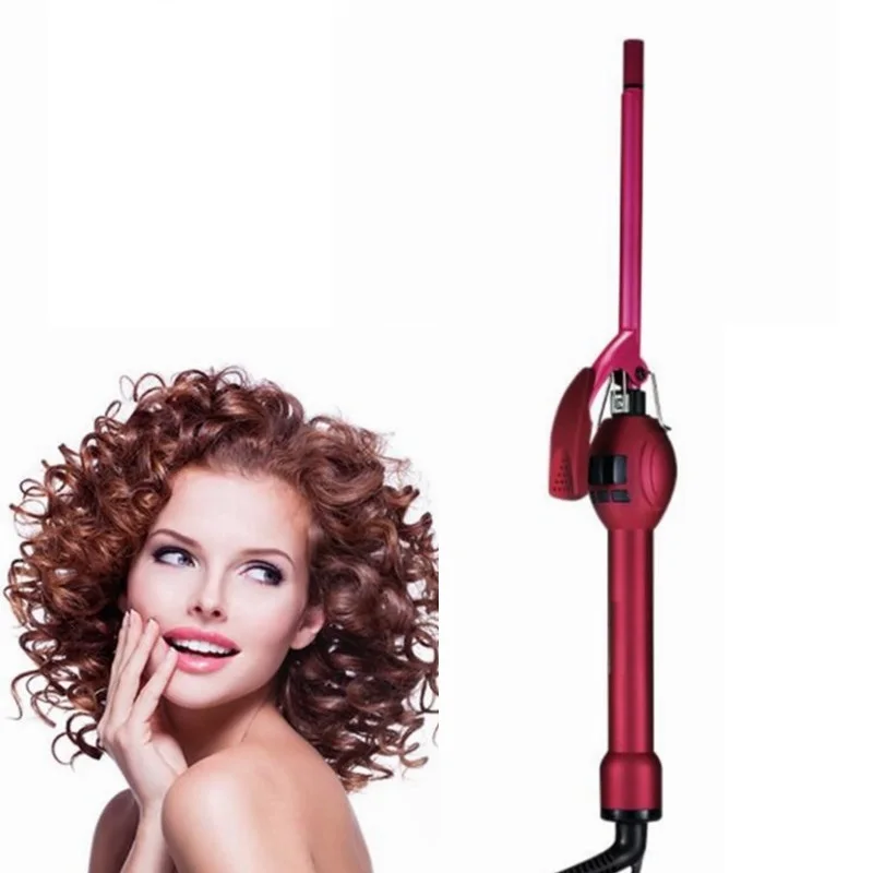 9mm Curling Iron Hair Waver Pear Flower Ceramic Curlers Wand Roller Beauty Salon