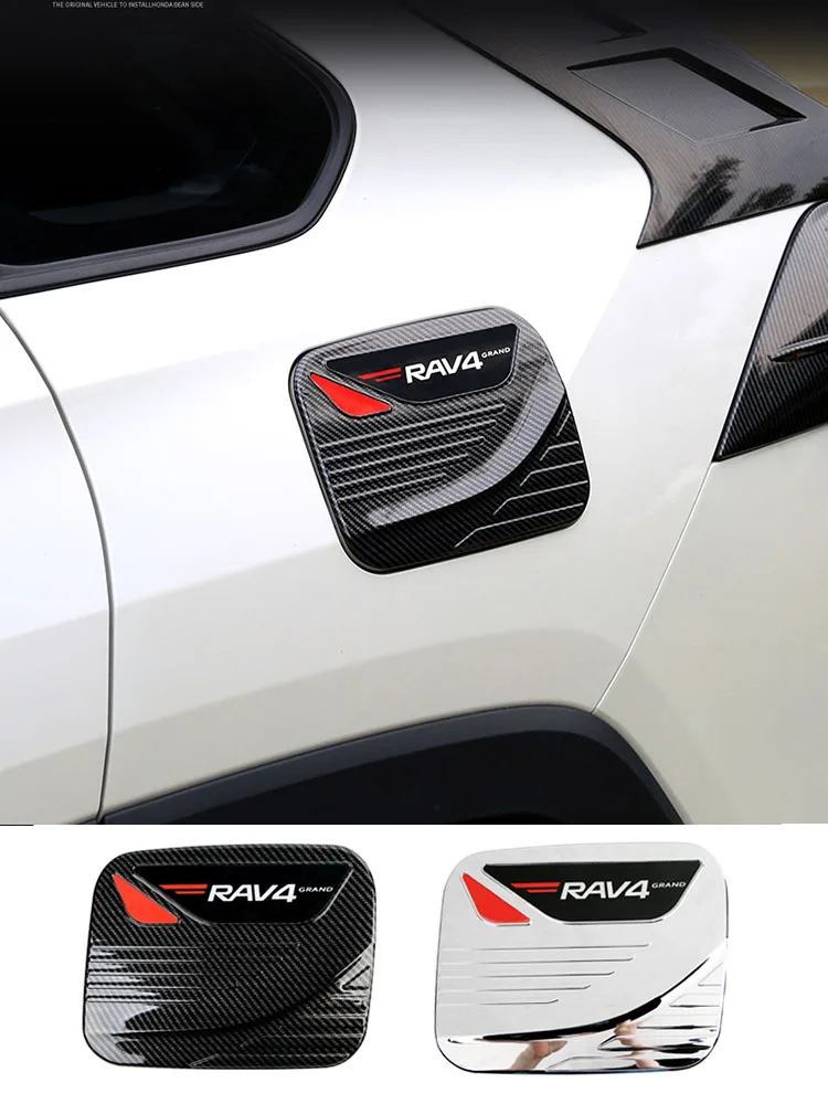 Stainless Steel Car Fuel Tank Cap Cover Trim For Toyota RAV4 2020 Auto