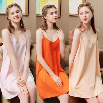 

Women Pajamas Nightdress Sexy Sleepwear Homewear Nightwear Baju Tidur Nightdress Pyjamas Fresh Loose Korean Pregnant Dress