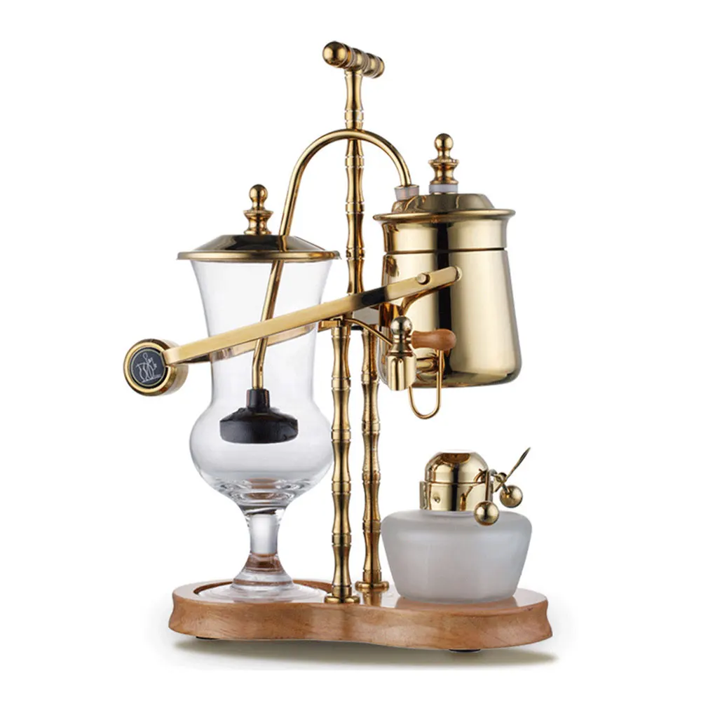 

Royal Belgium Coffee Machine Golden Siphon Distillation Coffee Pot Make Coffee Suit Drip Type Manual Home Coffee Maker Machine