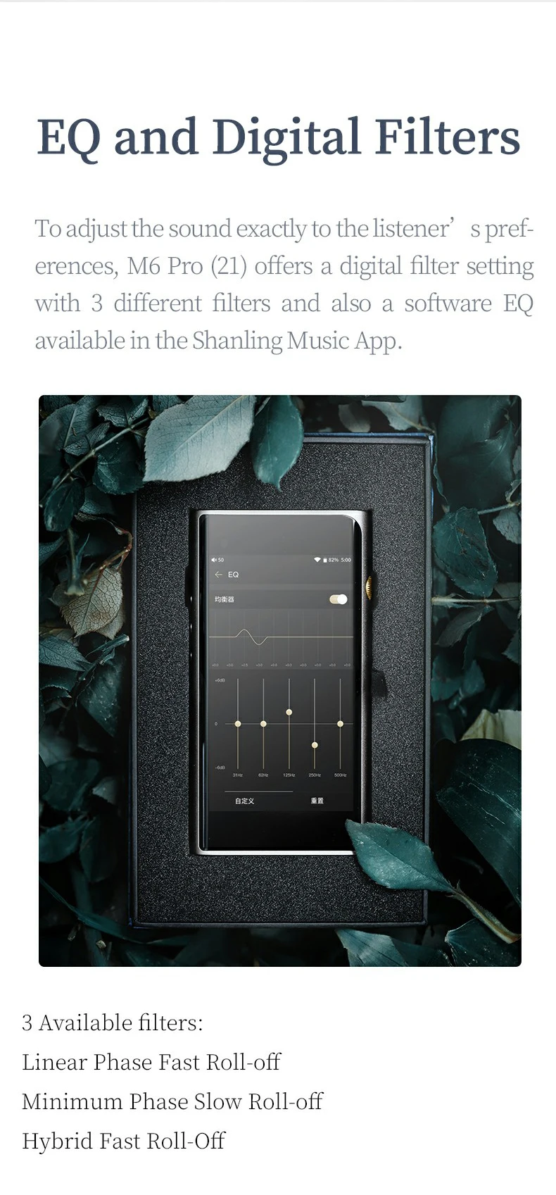 SHANLING M6 Pro 21 Player Dual ES9068AS Support DSD256 Bluetooth 2.5mm/3.5mm/4.4mm Portable Hi-Res Music Player