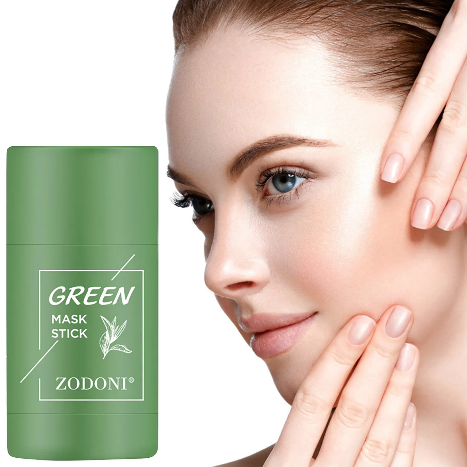 Mascarilla de limpieza sólida, té verde, tipo frotamiento, reduce los poros, reparación calmante
