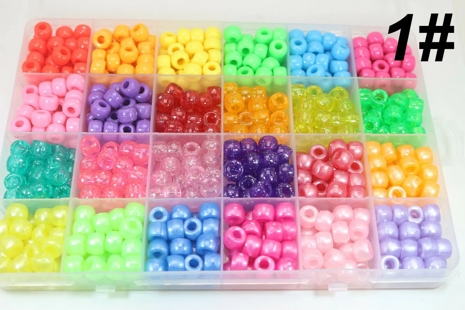 720pcs mixed colors acrylic pony beads