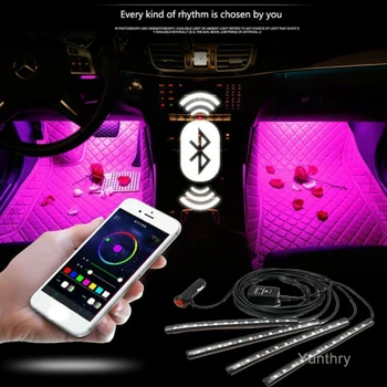 

Car Car Atmosphere Light Atmosphere App 5050 LED 12-LED RGB Light Strip